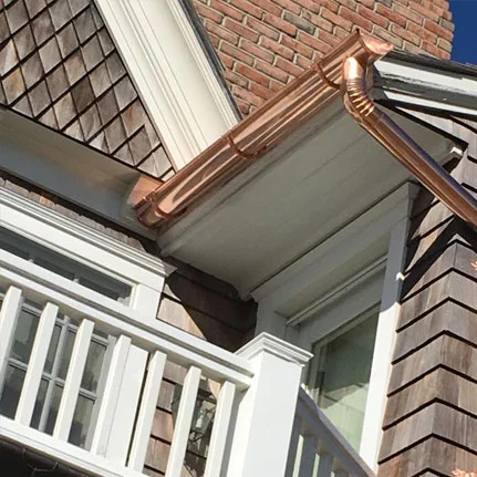 copper gutter installation Remsenburg ny